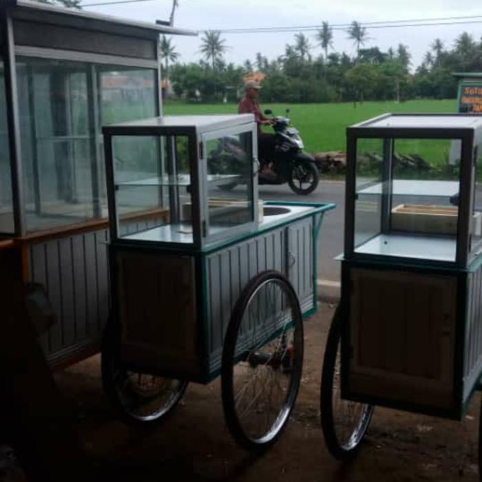 gerobak bakso gerobak cilok gerobak cimul gerobak alumunium serbaguna