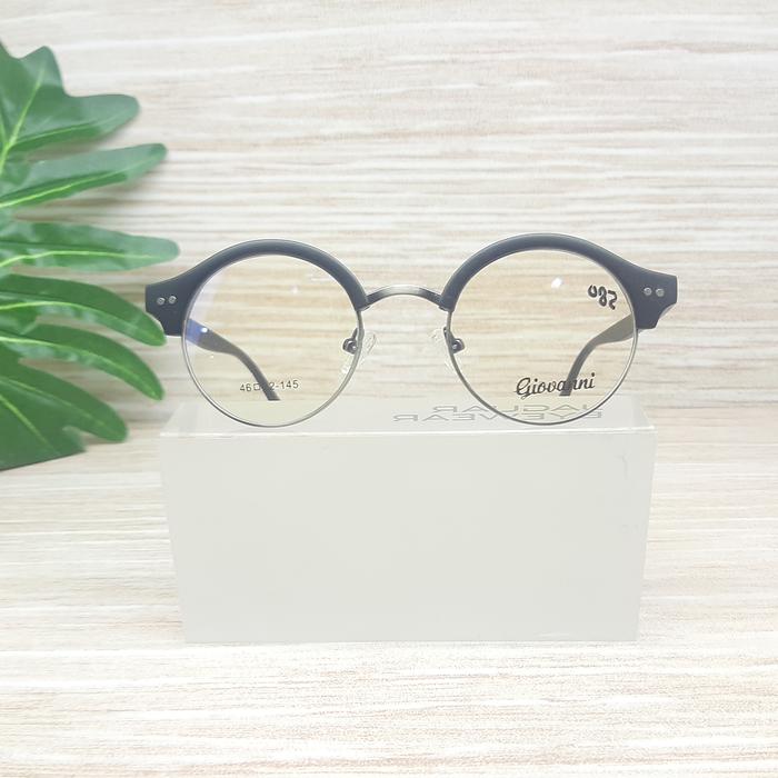 Kacamata bulat Giovanni H90063 Frame kacamata wanita pria minus bulat