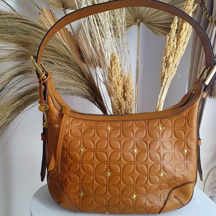 fossil hannah hobo brown multi