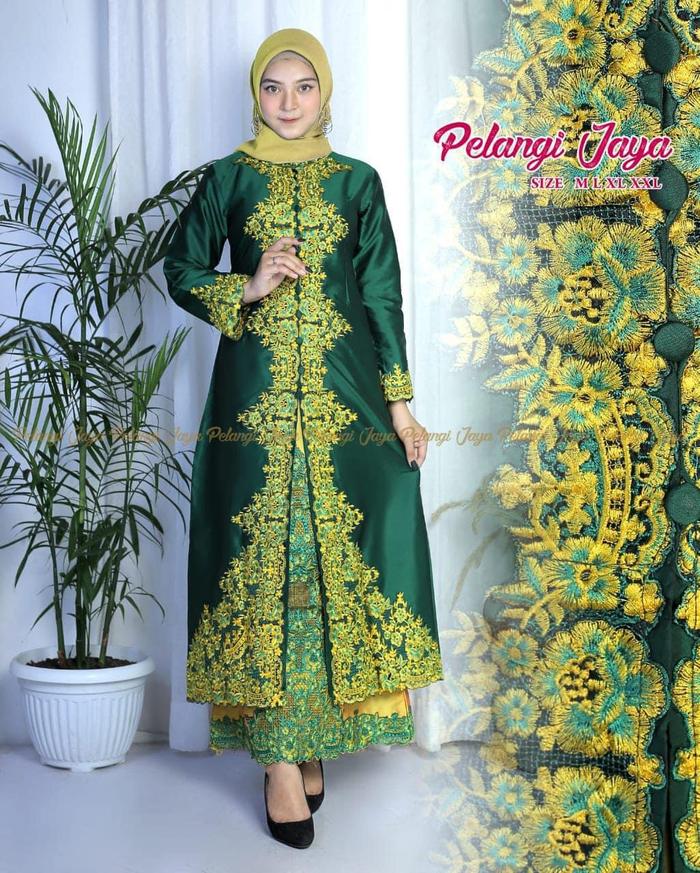 Gamis Muslim Wanita Zahra Warna Hijau Botol Bahan Taveta Dove Ukuran M L XL XXL Setelan Elegan untuk