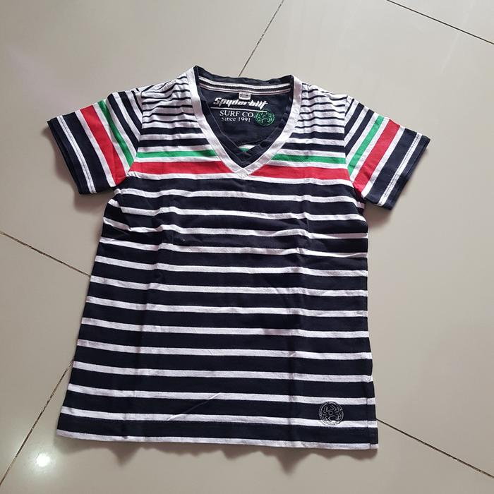 Kaos T shirt Spyderbilt Original Stripe Anak Uk 5-6 Years