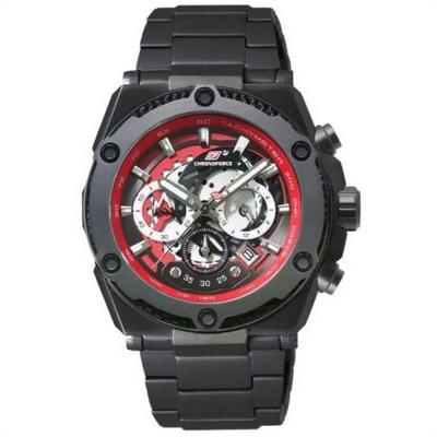 JAM TANGAN CHRONOFORCE 5297 CF 5297 PRIA BLACK LIST RED ORIGINAL
