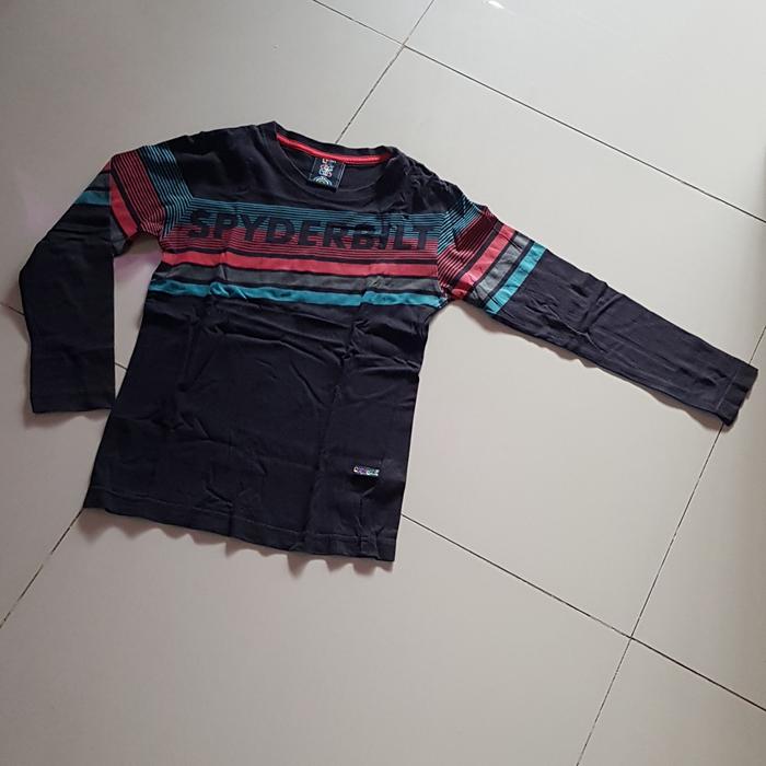 Kaos lengan Panjang Anak laki Spyderbilt Junior Original uk 6