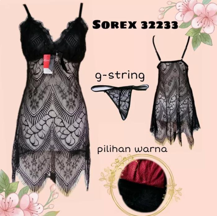 Lingerie Sexy SOREX 32233 Baju Tidur Transparan