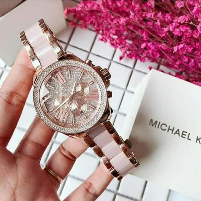 Jam Tangan Wanita Michaell Korss MK6096 MK 6096 Akrilik Original 42mm