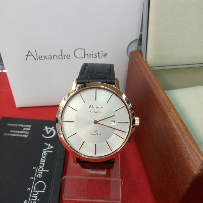 jam tangan analog pria alexandre christie AC 8599 MD all steel