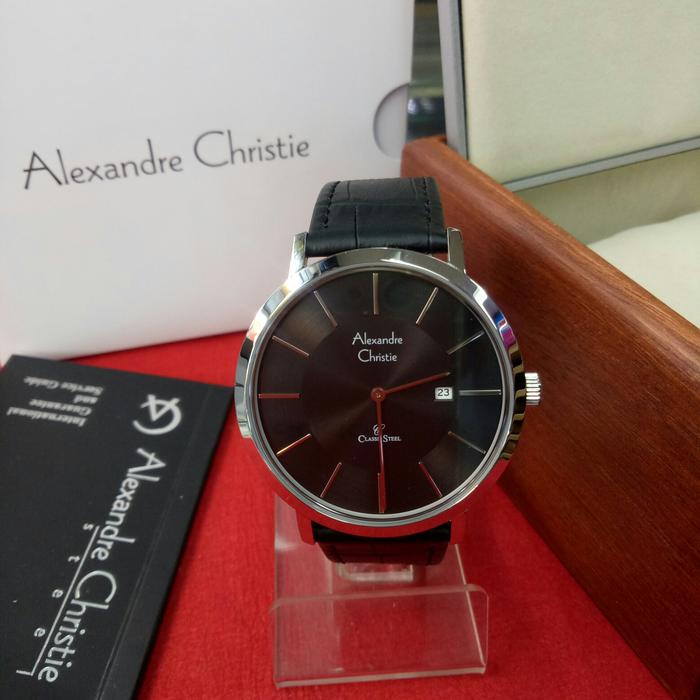 jam tangan analog pria alexandre christie AC 8599 MD all stainless