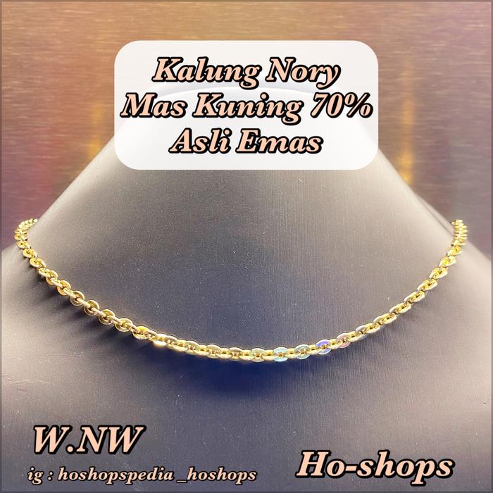 Kalung Nory Mas Kuning Kadar 70% Asli Emas
