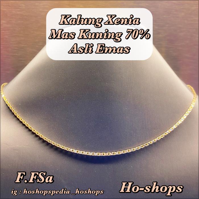 Kalung Xenia Mas Kuning Kadar 70% Asli Emas Panjang 51cm