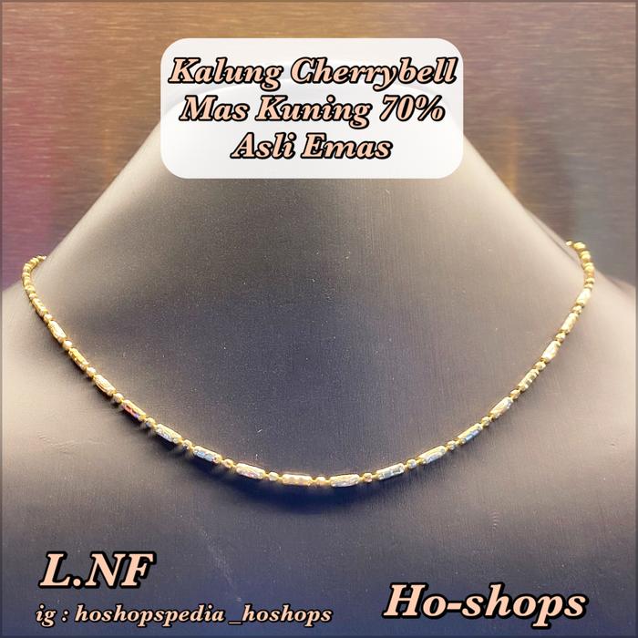 Kalung Cherrybell Mas Kuning Kadar 70% Asli Emas