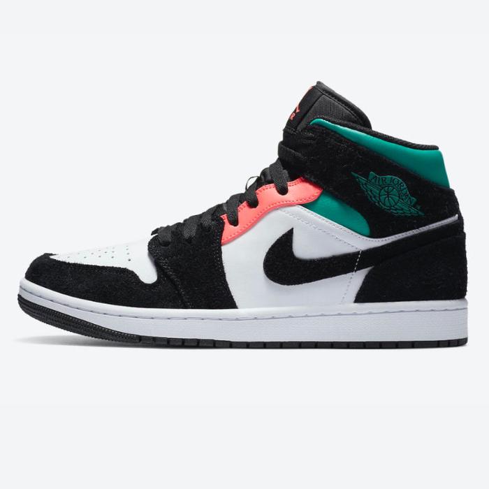 NIKE AIR JORDAN 1 MID SE SOUTH BEACH WHITE BLACK PINK GREEN ORIGINAL