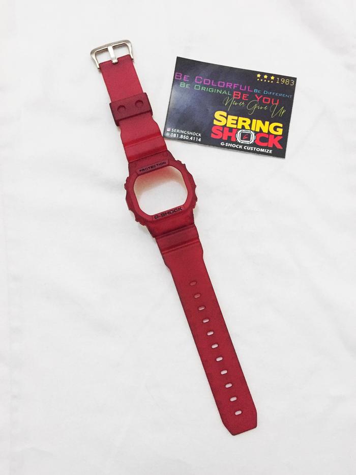 BNB Gshock DW5600 BLOOD RED MATTE Strap Besel Casio G-shock