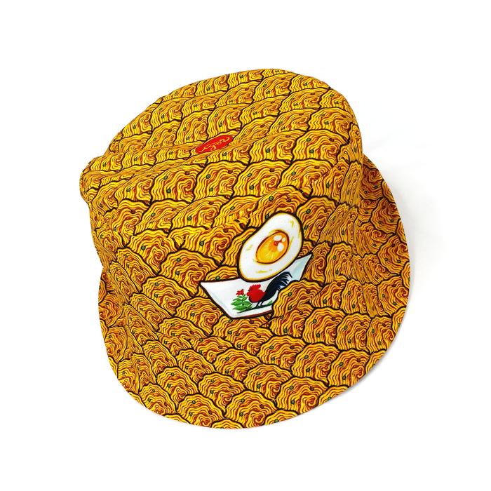 Topi Bucket Hat IGORsatumangkok Shrelo Mie Keriting Ombak Kuning Kekinian Kreasi Desainer Ilustrator