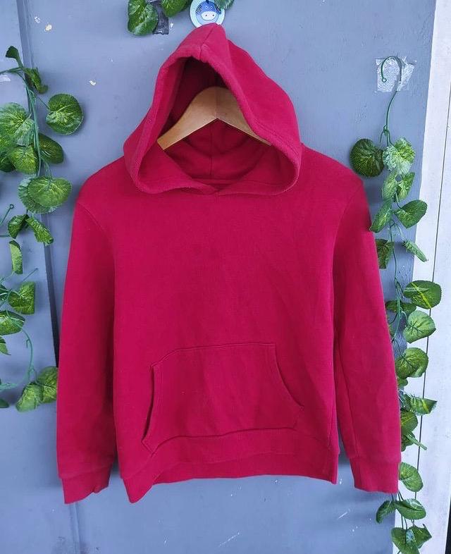 sweater hoodie crop merah by NII