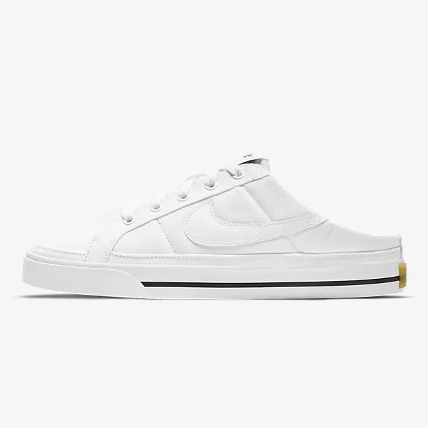 NIKE COURT LEGACY MULE WHITE BLACK GUM LIGHT BROWN ORIGINAL