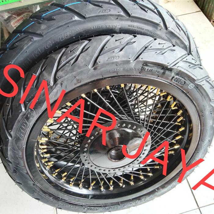 sepaket velg ring 14 plus ban custom c70 basis grand supra astrea dll