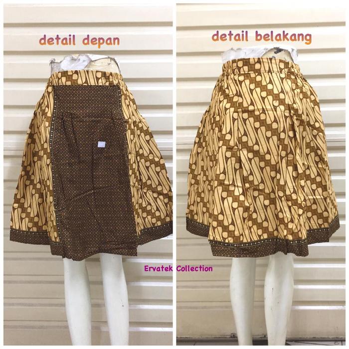 ROK BATIK PENDEK K017 Bawahan Batik Wanita Fashion Trendy Blus Katun