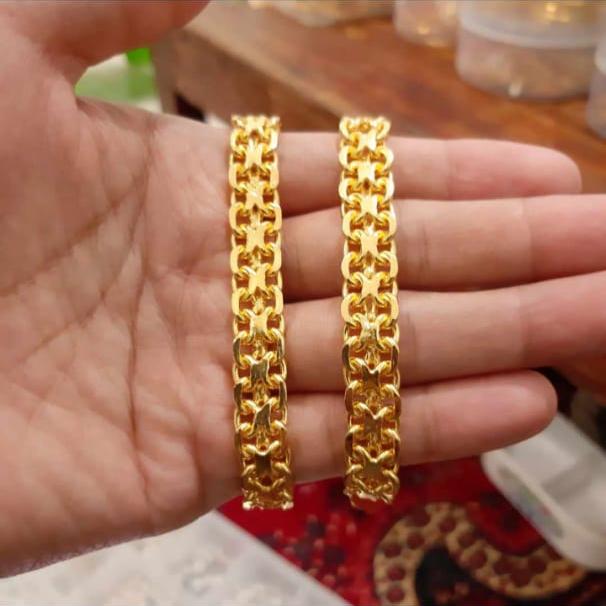 Gelang Nori Double Lapis Emas 24k
