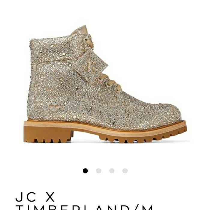 JIMMY CHOO X TIMBERLAND CRYSTAL RHINESTONE boots made in portugal