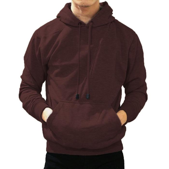 Sweater Hoodie Jumper Coklat Bahan Cotton Fleece PE Gramasi 240 Kualitas International Size M L XL F