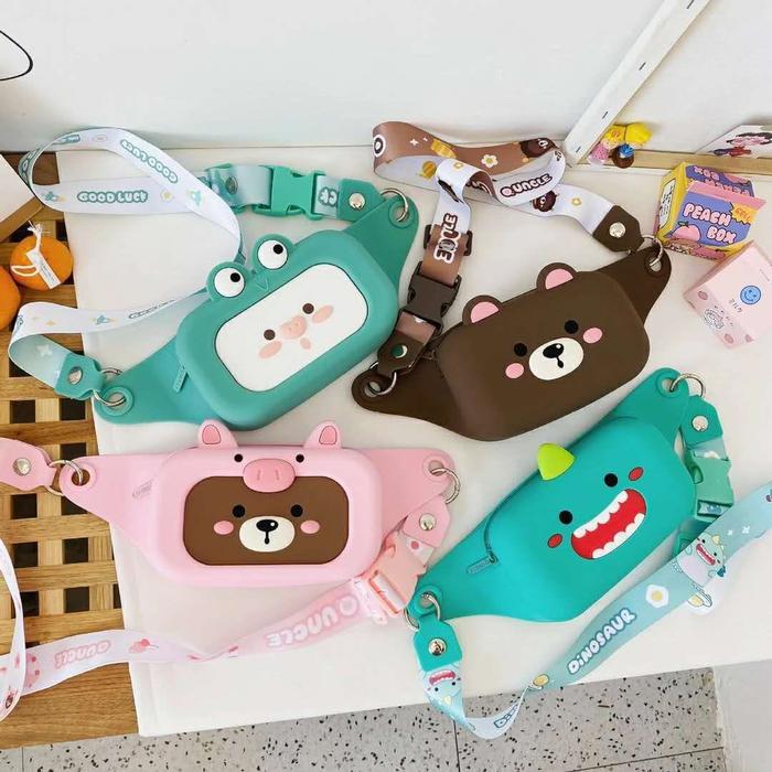 Annabella TAS PINGGANG JELLY LINE samping selempang karakter import