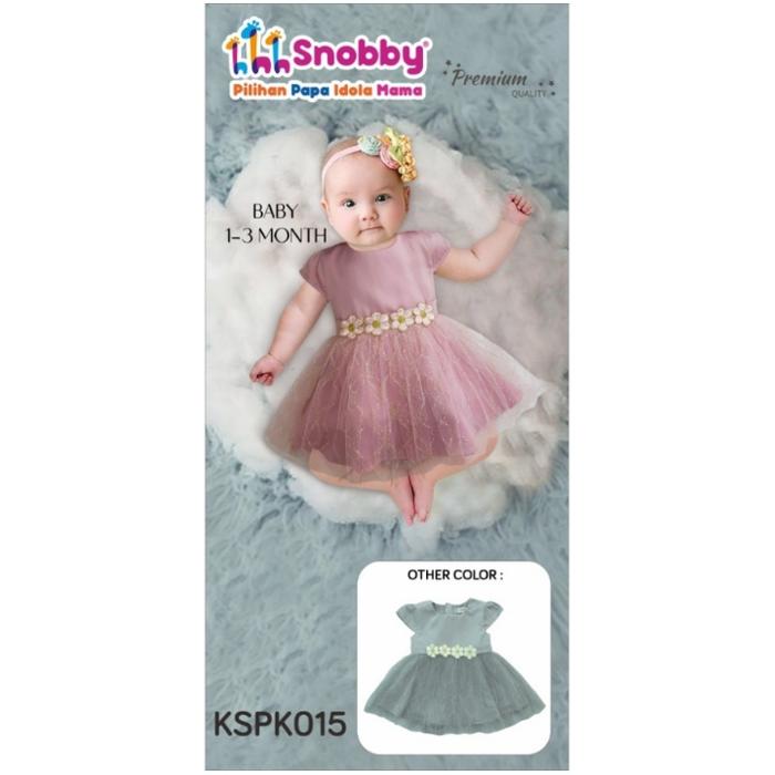 Dress Baby Snobby Brokat Flower