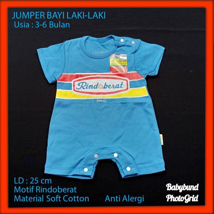 Baju Jumper Bayi Laki-laki Karakter 3-6 Bulan Piteku Rindoberat