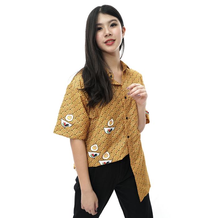 Kemeja IGORsatumangkok Shrelo Mie Keriting Ombak untuk Penggemar Bakmi Mie Mi Kolaborasi Desainer Lo