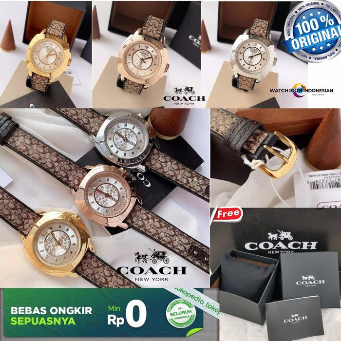 Jam Tangan Wanita Merk Coach 100% Original FullSet Type EST1941