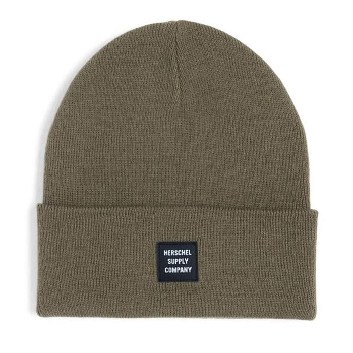 Herschel Abbott Cuff Beanie Khaki Green Kupluk Unisex ORIGINAL