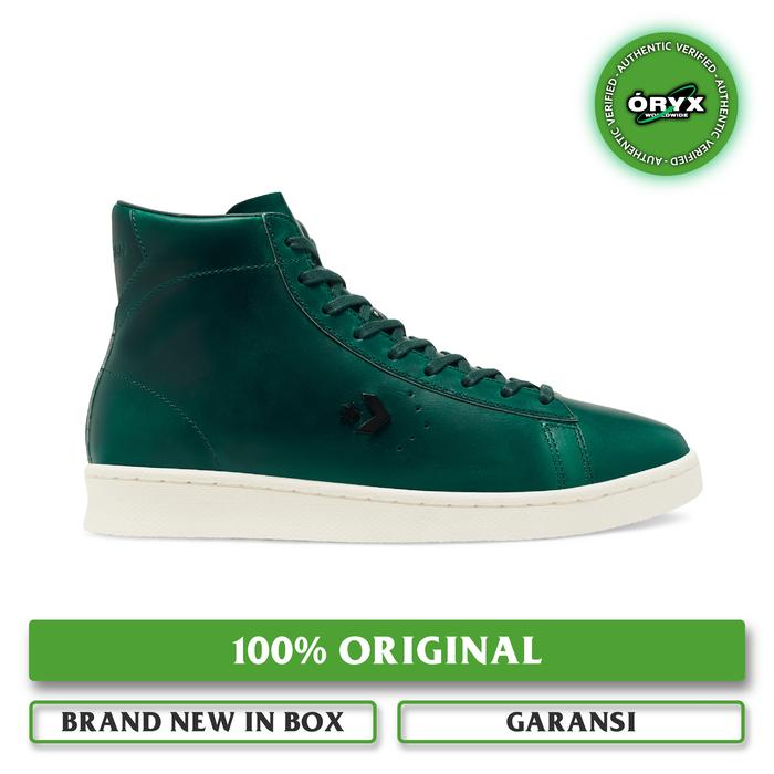 Converse x Horween Pro Leather Hi Green / Egret