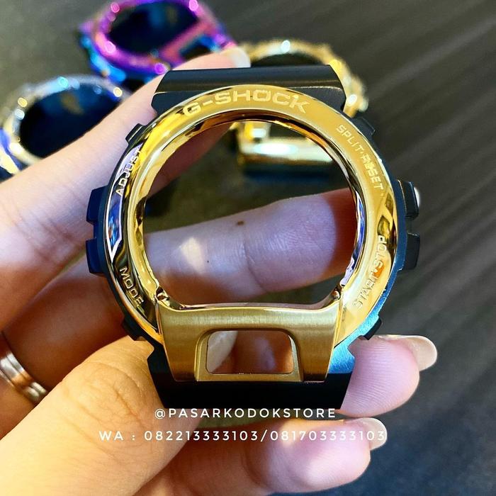 BEZEL METAL BLACK GOLD DW-6900 / DW6900 / DW 6900 CUSTOM