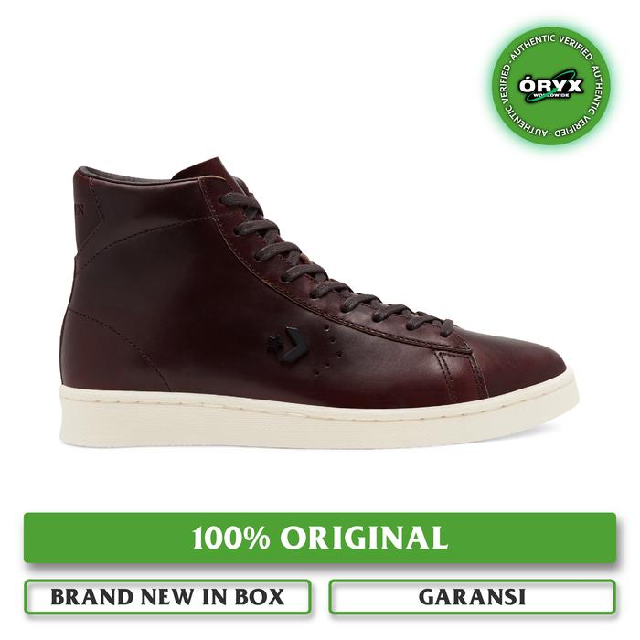Converse x Horween Pro Leather Hi Ganache / Egret / Black