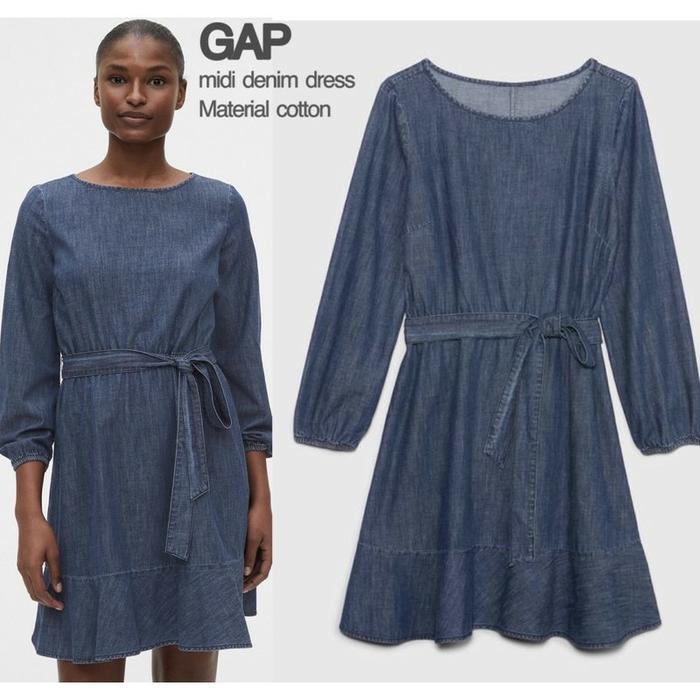 Dress GAP Midi Denim No Belt