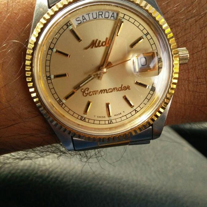 Kaca Jam MIDO 8299 ring gold & silvet