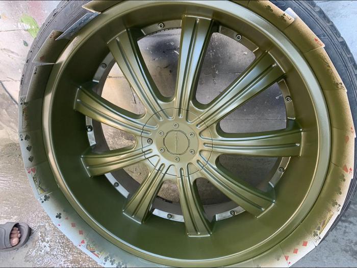 Cat CHROME (asli) di Repaint ke Cat Biasa