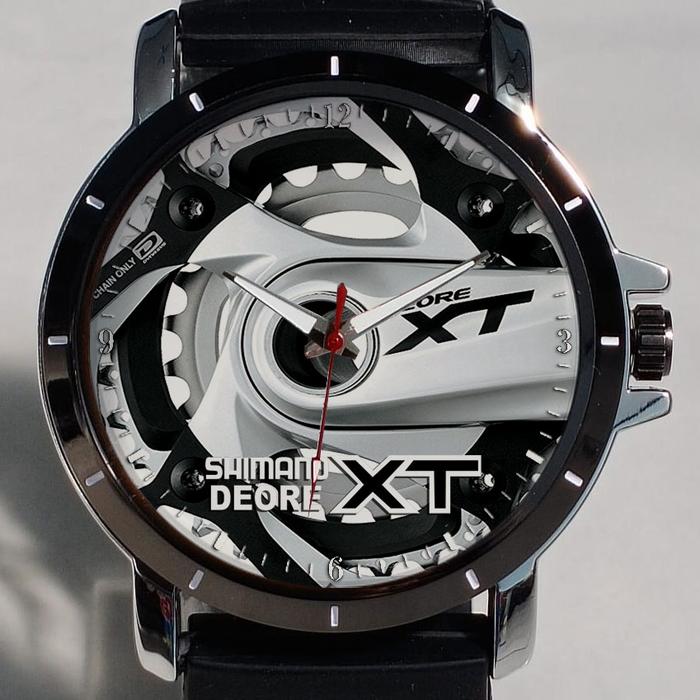 Jam Tangan Pria Keren Gear Sepeda Shimano Deore XT Custom Image