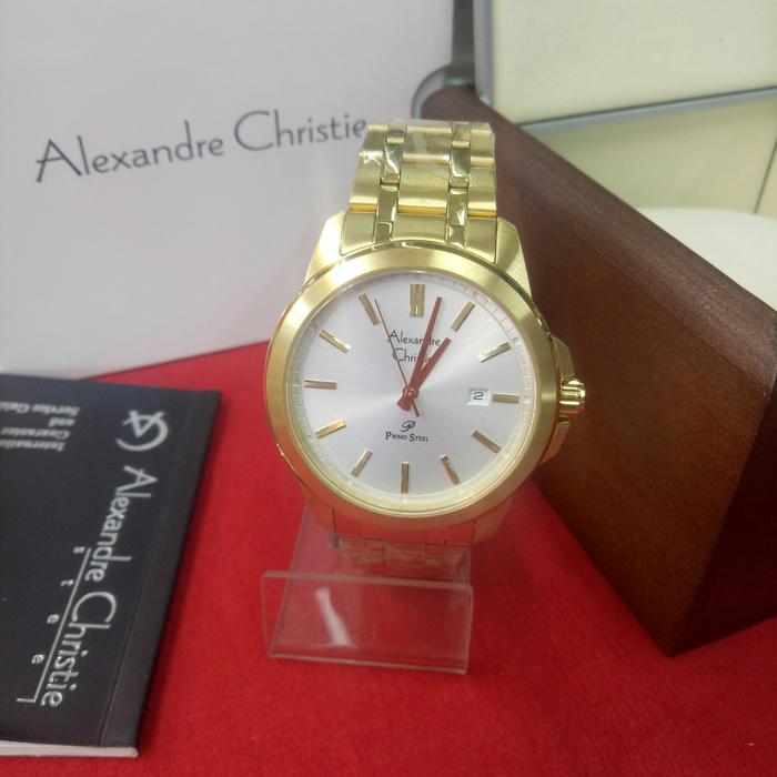jam tangan analog pria alexandre christie ac 1017 MD stainless solid