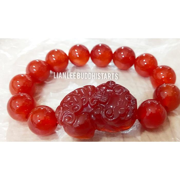 gelang pixiu super red jade burma manao uk 14 mm