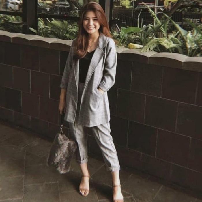 BLAZER ONE SET BLAZER ZARA BAJU SETELAN OUTER WANITA FASHION