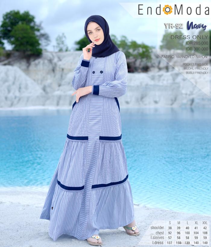 Gamis Muslimah Endomoda YR 92 Navy