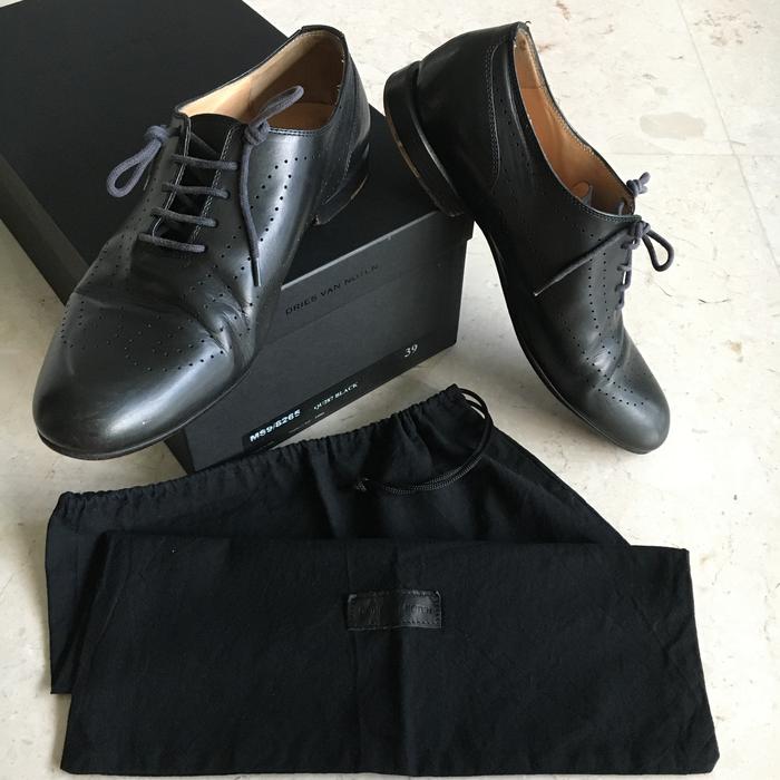 DRIES VAN NOTEN Shoes Men 39 Leather Oxford LV Prada Bottega Ferragamo