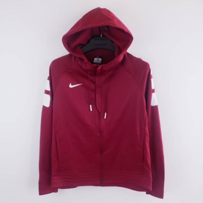 Jaket Wanita Nike Women Elite Basketball Hoodie Maroon ORIGINAL