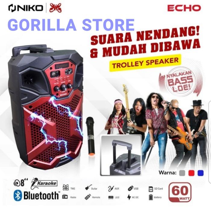Speaker Trolley Niko Slank Echo 8 - Red