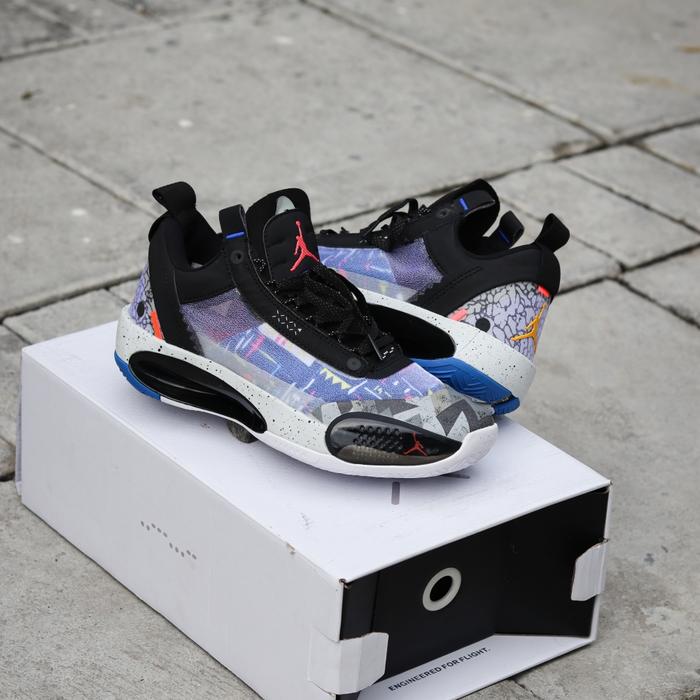 sneakers pria Nike Jordan 34 print black laser