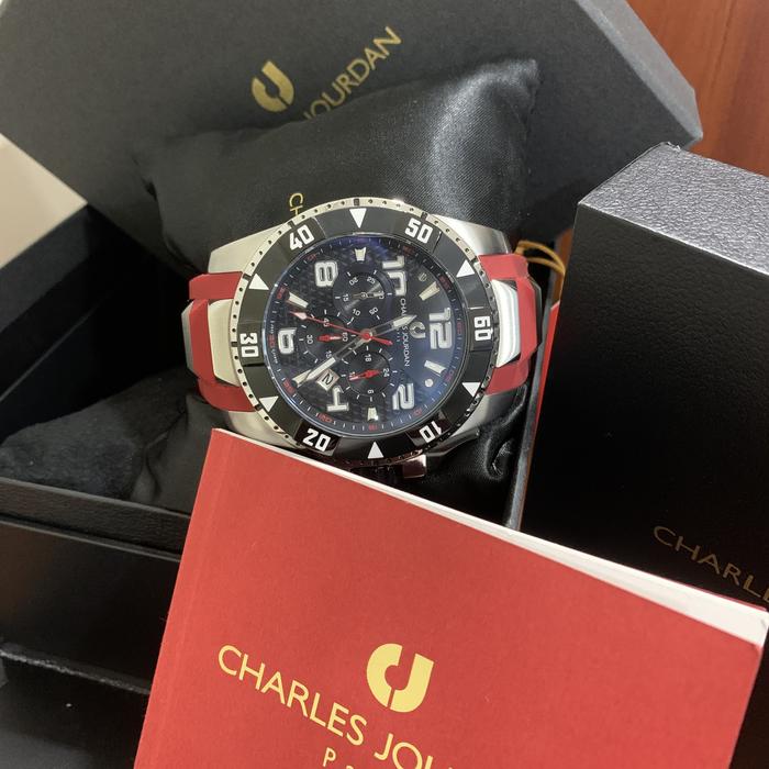 FOTO ASLI JAM TANGAN CHARLES JOURDAN PRIA ORIGINAL CJ 1026 1365C