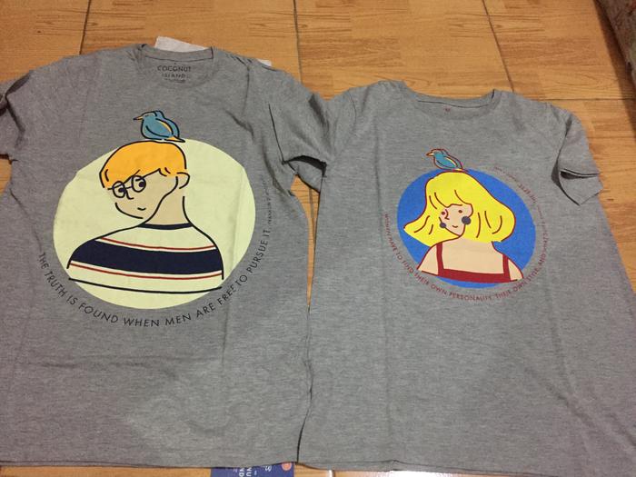 Kaos coconut island couple baru