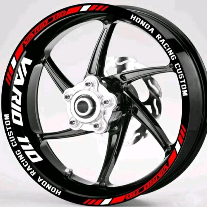 STICKER VELG CUTTING STICKER VARIO 110 white red