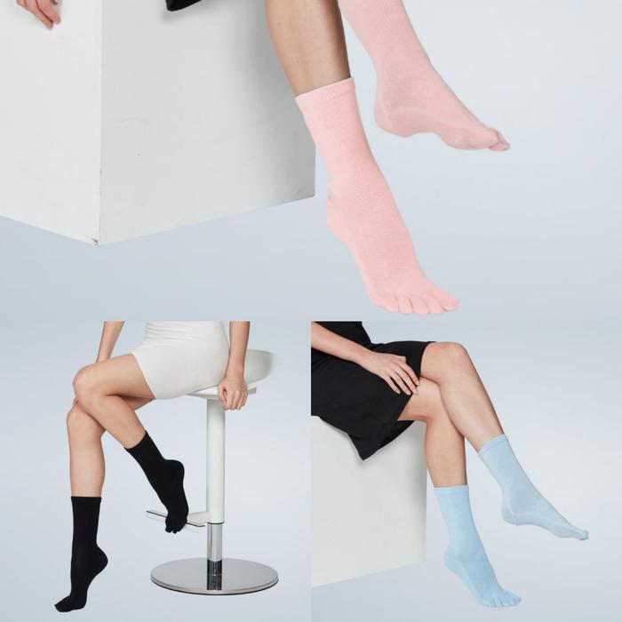 Nefful Women's Five Toe Socks Kaus Kaki Kesehatan Wanita 5 Jari