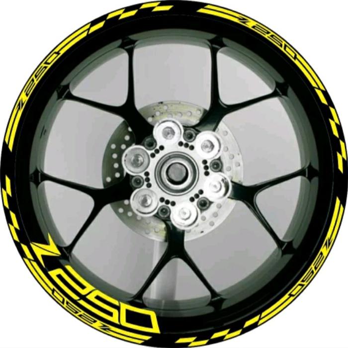 STICKER VELG CUTTING STICKER KAWASAKI Z250 YELLOW